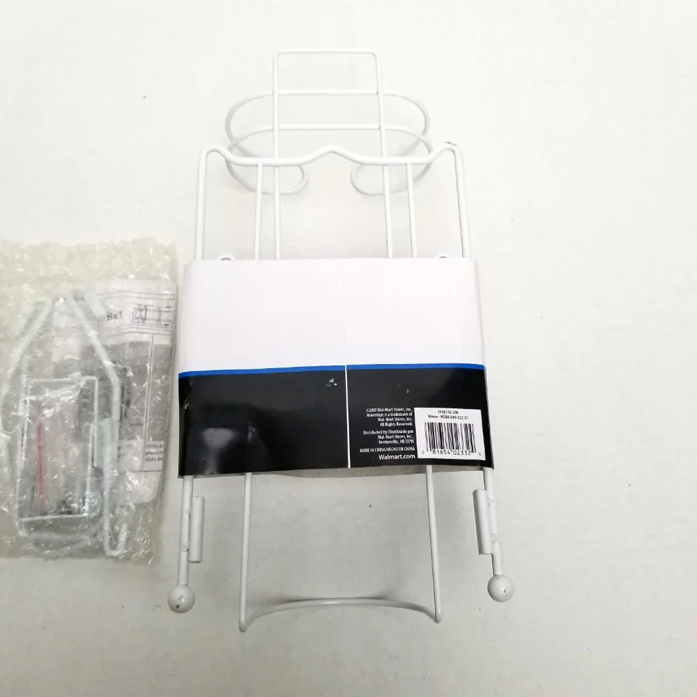 Mainstays Over Door Iron Ironing Board Holder White Steel Adjustable Storage NEW